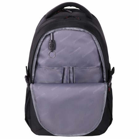 Рюкзак GERMANIUM UPGRADE универсальный, 3 отделения, отделение для ноутбука, USB-порт, "UP-3", черный, 47х33х21 см, 271667 - Рюкзаки с отделением для ноутбука