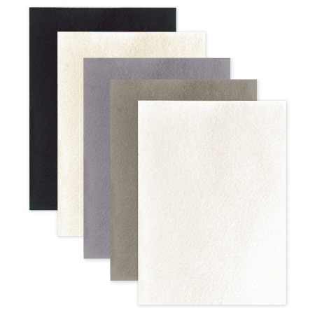 Цветной фетр для творчества А4, ОСТРОВ СОКРОВИЩ, 5 листов, 5 цветов, толщина 2 мм, оттенки серого, 660647 - Фетр