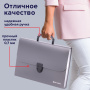 Папка-портфель пластиковая BRAUBERG "ПРОЕКТ", А4 (330х240х35 мм), 13 отделений, серый, РОССИЯ, 226027 - Портфели пластиковые