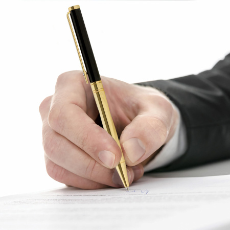 Ручка подарочная шариковая GALANT "ALLUSION", корпус черный/золотой, детали золотистые, узел 0,7 мм, синяя, 143522 - Ручки шариковые подарочные