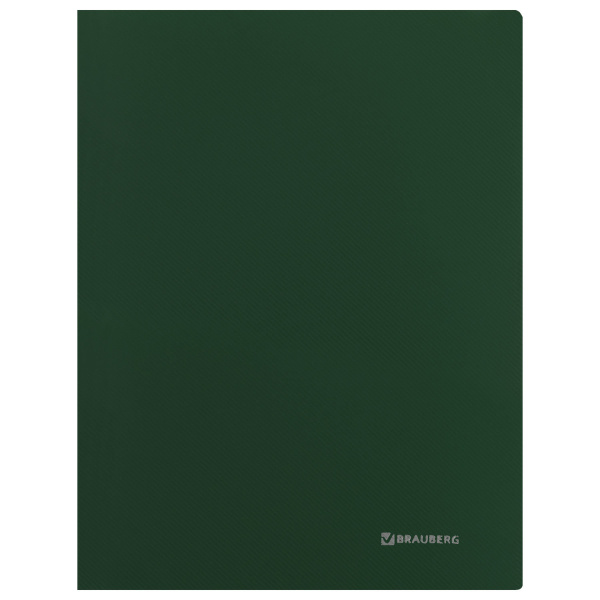 Папка с металлическим скоросшивателем и внутренним карманом BRAUBERG "Диагональ", темно-зеленая, до 100 листов, 0,6 мм, 221354 - Папки с пружинным и пластиковым скоросшивателем