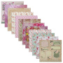 Бумага для скрапбукинга 30х30 см "Шебби-шик", двусторонняя, 12 листов, 12 дизайнов, 180 г/м2, ОСТРОВ СОКРОВИЩ, 662764 - Наборы бумаги