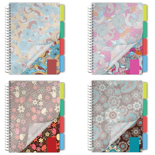 Тетрадь-блокнот 150 л., A5, 170x215 мм BRAUBERG, клетка, гребень, обложка пластиковая, 4 разделителя, "Foxy Lady", 401794 - Тетради-блокноты