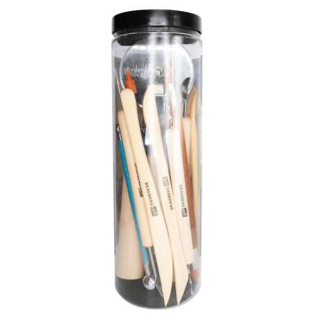 Набор инструментов для лепки и моделирования, 22 шт. в пластиковой тубе, BRAUBERG ART CLASSIC, 271174 - Инструменты для художественно-живописных работ