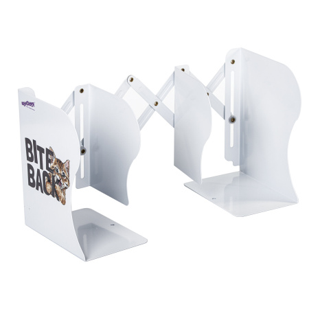 Подставка-держатель для книг и учебников ЮНЛАНДИЯ "Bite Back", раздвижная, металлическая, 237900 - Подставки для книг