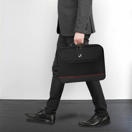 Сумка-портфель BRAUBERG с отделением для ноутбука 15,6", "Profi", откидная крышка, черная, 40х30х7 см, 240441 - Сумки деловые с отделением для ноутбука и планшета