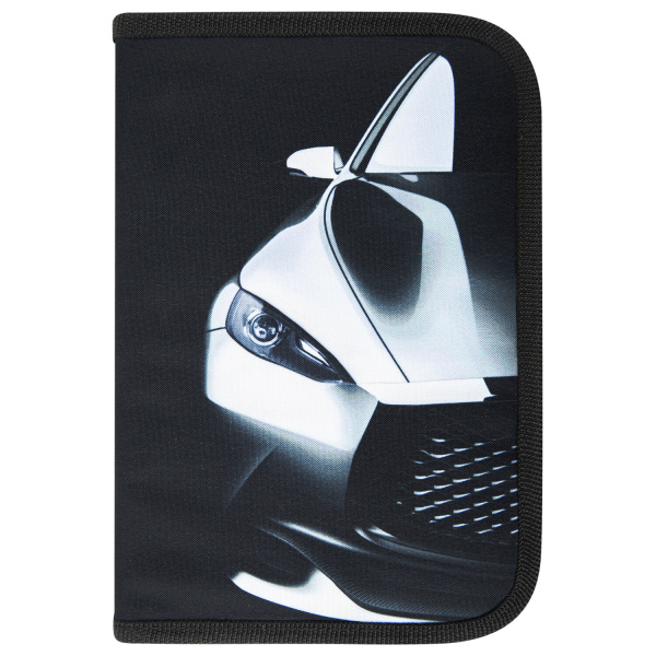 Пенал BRAUBERG с наполнением, 1 отделение, 1 откидная планка, 24 предмета, 21х14 см, "Fast car", 270724 - Пеналы с наполнением