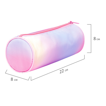 Пенал-тубус BRAUBERG, с эффектом Soft Touch, мягкий, "Rainbow Cloud", 22х8 см, 229013 - Пеналы мягкие