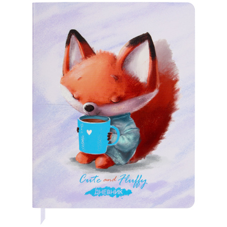 Дневник 1-4 класс 48 л., кожзам (гибкая), печать, фольга, ЮНЛАНДИЯ, "Лисёнок", 106216 - Дневники для младших классов
