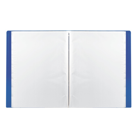 Папка 30 вкладышей BRAUBERG "Office", синяя, 0,5 мм, 222631 - Папки с вкладышами (файлами)