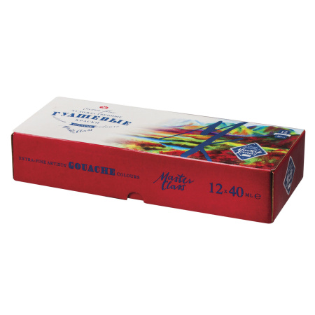 Гуашь художественная 12 цветов по 40 мл Мастер-класс