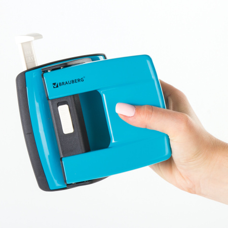Дырокол металлический BRAUBERG "ULTRA", до 20 листов, голубой, 228759 - Дыроколы настольные