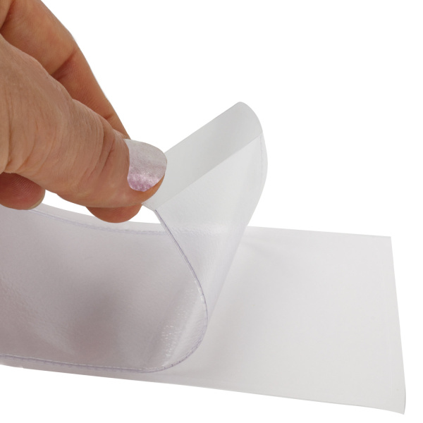 Карманы самоклеящиеся на корешок папки 70 мм (191х50 мм), КОМПЛЕКТ 5 шт., BRAUBERG, 224074 - Карманы самоклеящиеся для папок