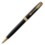 Ручка шариковая PARKER "Sonnet Core Matt Black GT", черный матовый лак, позолота, черная, 1931519 - Ручки шариковые подарочные