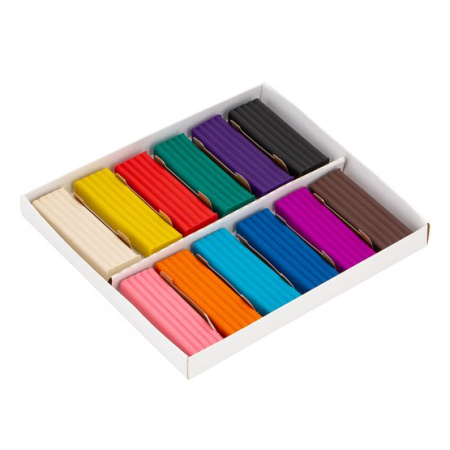 Я - Художник! Набор пластилина детского классического со стеком, 240 г, 12 цветов - Пластилин