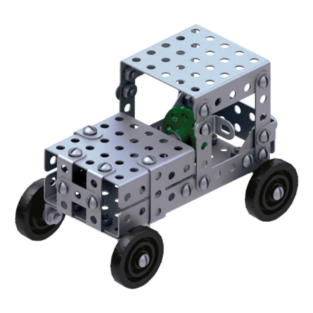 Конструктор металлический ЮНЛАНДИЯ "Для уроков труда №4", развивающий, 130 элементов, 104682 - Конструкторы