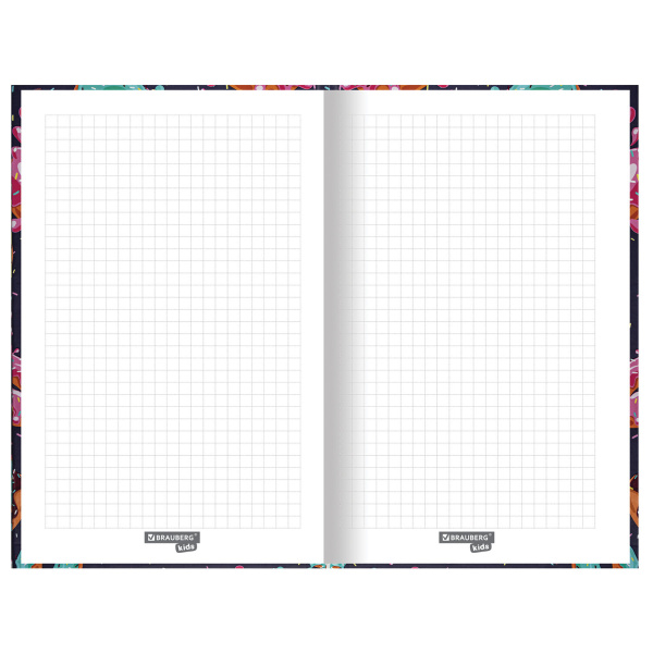 Блокнот А5 (134х206 мм), 80 л., твёрдый, клетка, выборочный лак, BRAUBERG KIDS, "Donuts", 114425 - Блокноты детские