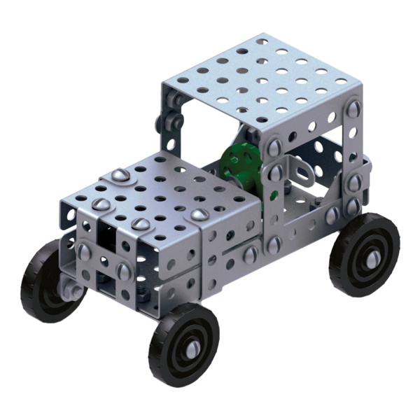 Конструктор металлический ЮНЛАНДИЯ "Для уроков труда №4", развивающий, 130 элементов, 104682 - Конструкторы