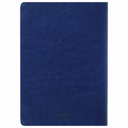 Тетрадь 48 л. в клетку обложка гладкий кожзам, сшивка, A5 (147х210мм), ТЕМНО-СИНИЙ, BRAUBERG VIVA, 403889 - Тетради 40-48 листов