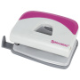 Дырокол BRAUBERG "Delta", до 20 листов, с резиновой накладкой, серый, розовая вставка, 222558 - Дыроколы настольные