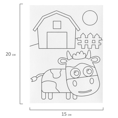 Набор для творчества "Картина из цветного песка", "В деревне", 2 самоклеящиеся основы 20х15 см, ЮНЛАНДИЯ, 662371 - Изготовление фресок