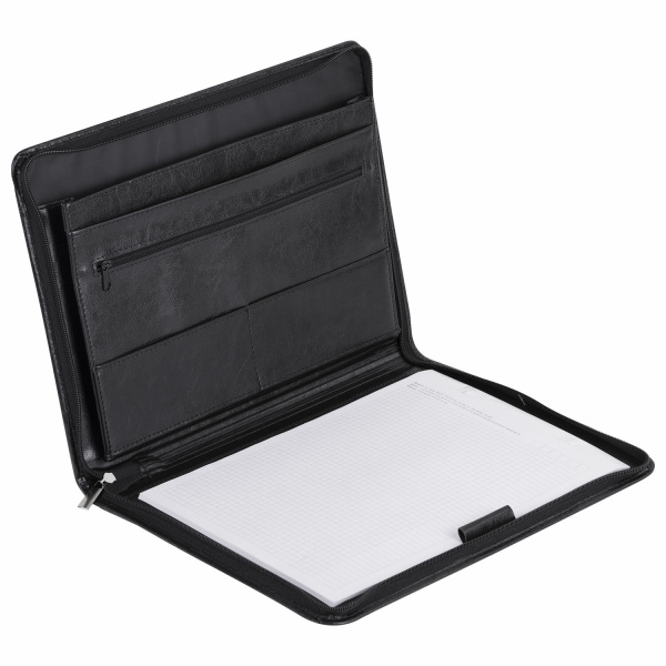 Папка из кожзаменителя на молнии "Лидер", 123Н - Папки из кожи