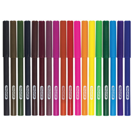 Фломастеры ПИФАГОР "ЭНИКИ-БЕНИКИ", 18 цветов, вентилируемый колпачок, 151402 - Фломастеры классические