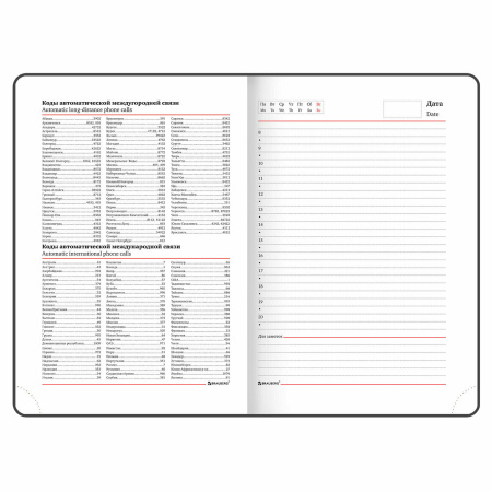 Ежедневник недатированный А5 (138х213 мм), BRAUBERG VISTA, под кожу, гибкий, 136 л., "Botanica", 112011 - Ежедневники с покрытием "под кожу и ткань"