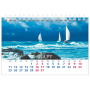 Календарь-домик настольный на гребне на 2024 г., 160х105 мм, "AQUA", HATBER, 12КД6гр_27071 - Календари настольные
