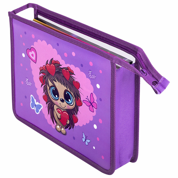 Папка для тетрадей ПИФАГОР А5, 1 отделение, пластик, на молнии, "Awesome", 271494 - Папки для тетрадей и уроков труда