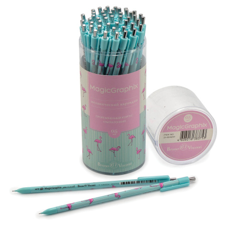 Карандаш механический 0,5 мм, BRUNO VISCONTI "MagicGraphix", "Фламинго", 21-0044/01 - Карандаши механические