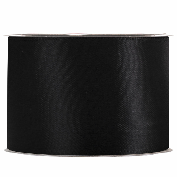 Лента атласная ширина 50 мм, длина 23 м, черная, BRAUBERG, 591520 - Ленты для декора, рукоделия и упаковки подарков