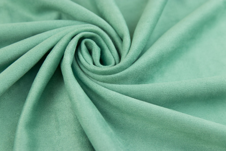 Двусторонняя (искусственная) замша цвет пыльно-зеленый, 30*70 см, плотность 330 гр - Искусственная замша