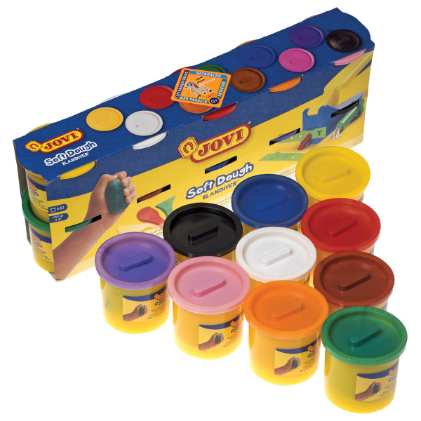 Пластилин на растительной основе JOVI (Испания), 10 цветов, 1100 г, Blandiver, 410S - Пластилин