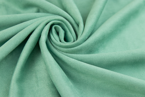 Двусторонняя (искусственная) замша цвет пыльно-зеленый, 30*70 см, плотность 330 гр - Искусственная замша