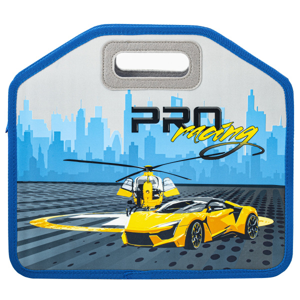 Папка-сумка ЮНЛАНДИЯ, 1 отделение, фетровые ручки, 34х30х11 см, "Proracing", 271632 - Папки-сумки с ручками