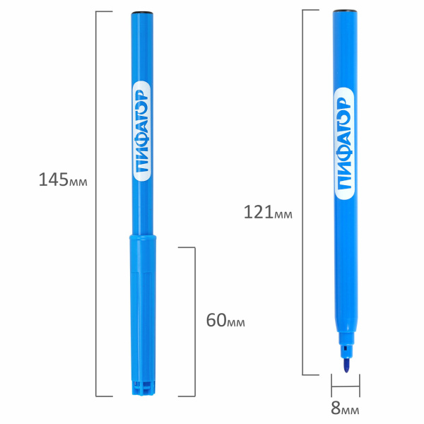 Фломастеры ПИФАГОР "ЭНИКИ-БЕНИКИ", 12 цветов, вентилируемый колпачок, 151401 - Фломастеры классические