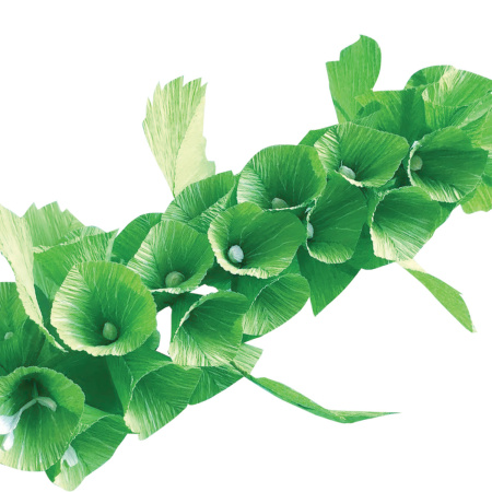 Бумага гофрированная/креповая, 110 г/м2, 50х250 см, зеленая, ОСТРОВ СОКРОВИЩ, 129151 - Цветная бумага