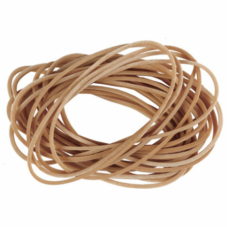 Резинки банковские универсальные диаметром 60 мм, BRAUBERG 100 г, натуральный цвет, натуральный каучук, 440099 - Резинки для денег