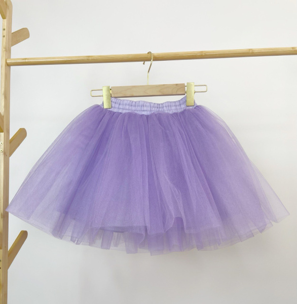Юбка нарядная из фатина сиреневая - Юбки