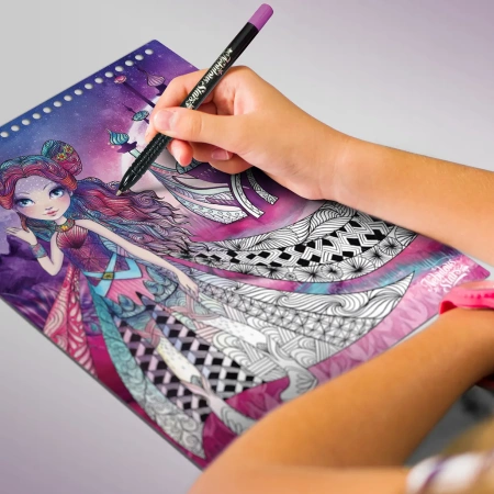 Серия Nebulia: Набор для разукрашивания для девочки "Неоновый скетчбук" - Наборы для рисования