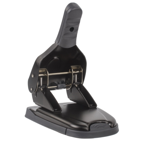 Дырокол металлический МОЩНЫЙ BRAUBERG "Heavy duty" до 65 листов, эргономичный, черный - Дыроколы мощные