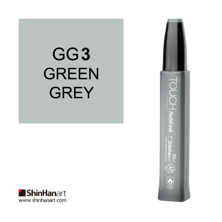 Чернила спиртовые ShinHan TOUCH для маркеров 20мл GG3 Зелено-серый