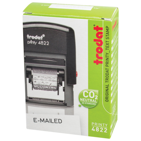 Штамп стандартный "12 БУХГАЛТЕРСКИХ ТЕРМИНОВ", корпус черный, оттиск 25х4 мм, синий, TRODAT 4822 - Штампы стандартных слов