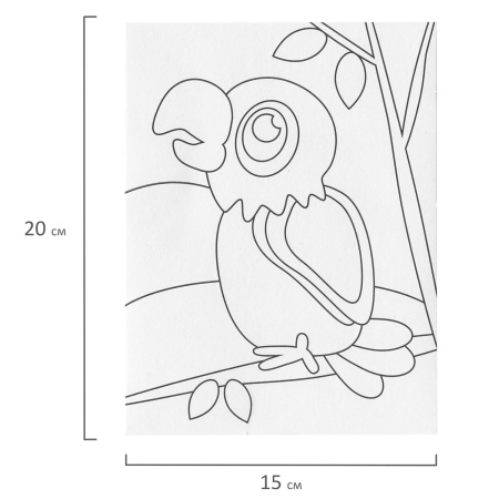 Набор для творчества "Картина из цветного песка", "В Африке", 2 самоклеящиеся основы 20х15 см, ЮНЛАНДИЯ, 662369 - Изготовление фресок