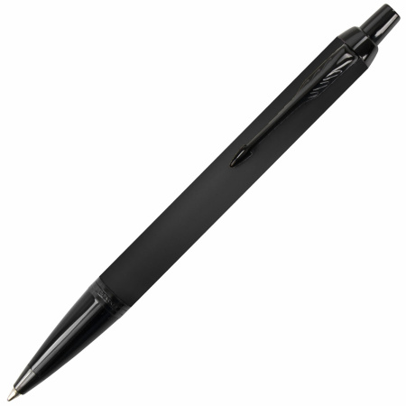 Ручка шариковая PARKER "IM Achromatic Black BT", черный матовый, нержавеющая сталь, синяя, 2127618 - Ручки шариковые подарочные