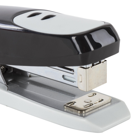 Степлер №24/6, 26/6 BRAUBERG "Germanium", до 20 листов, черный, ГАРАНТИЯ 5 ЛЕТ, 226580 - Степлеры настольные