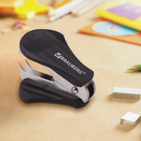 Антистеплер для скоб № 10 и № 24/6, BRAUBERG "Original", черный, 222536 - Антистеплеры