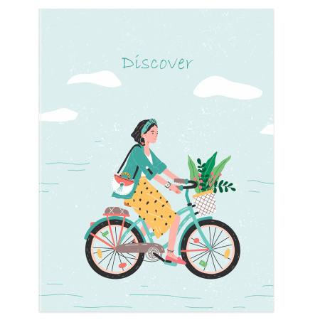 Тетрадь на кольцах А5 (165х215 мм), 120 листов, твердый картон, клетка, BRAUBERG, Discover, 404085 - Тетради на кольцах и сменные блоки к ним