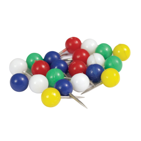 Набор ОФИСМАГ, скрепки 28 мм/60 шт., 50 мм/30 шт, гвоздики 50 шт., шарики, кубики, флажки по 20 шт., цилиндр, 226256 - Наборы канцелярских мелочей